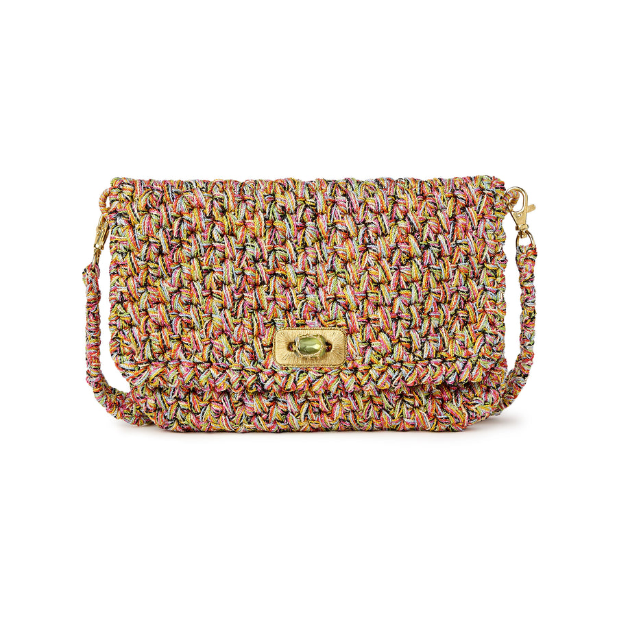 Merrichase woven clutch in pastel