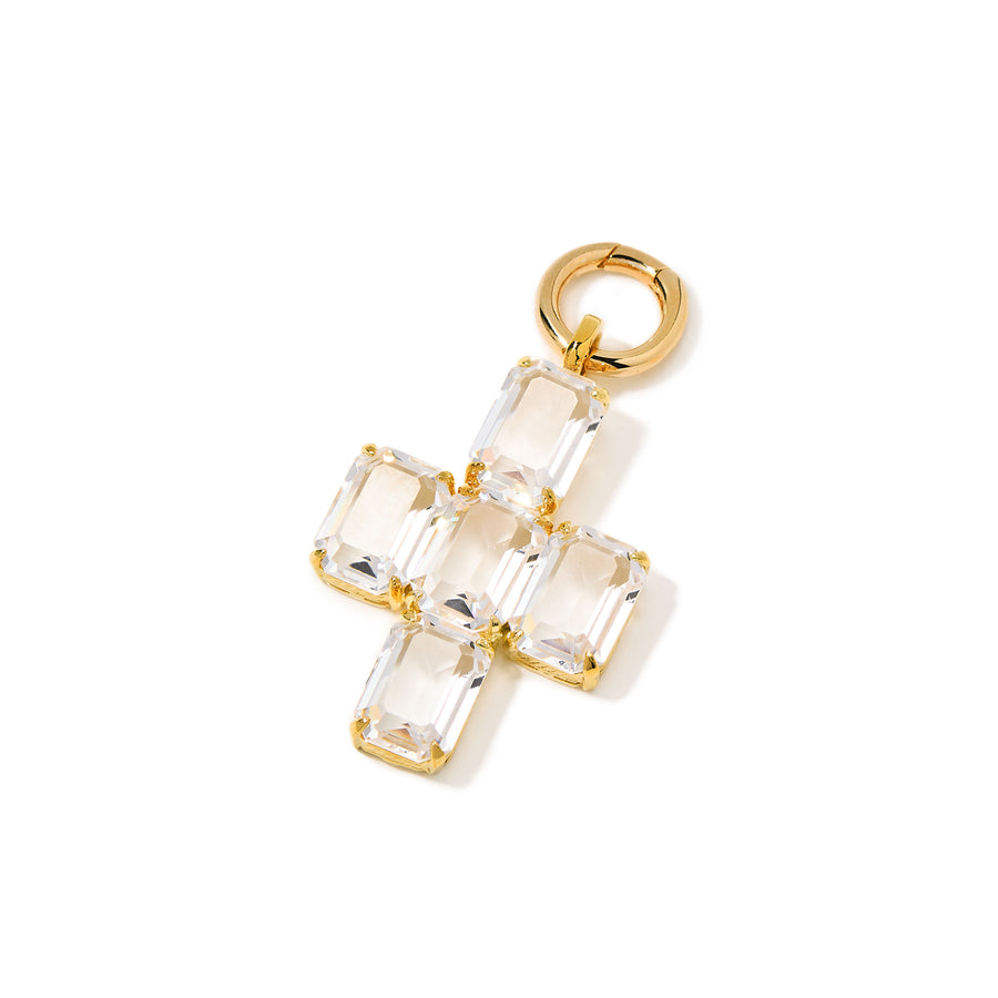 Merrichase cross pendant in crystal diamond